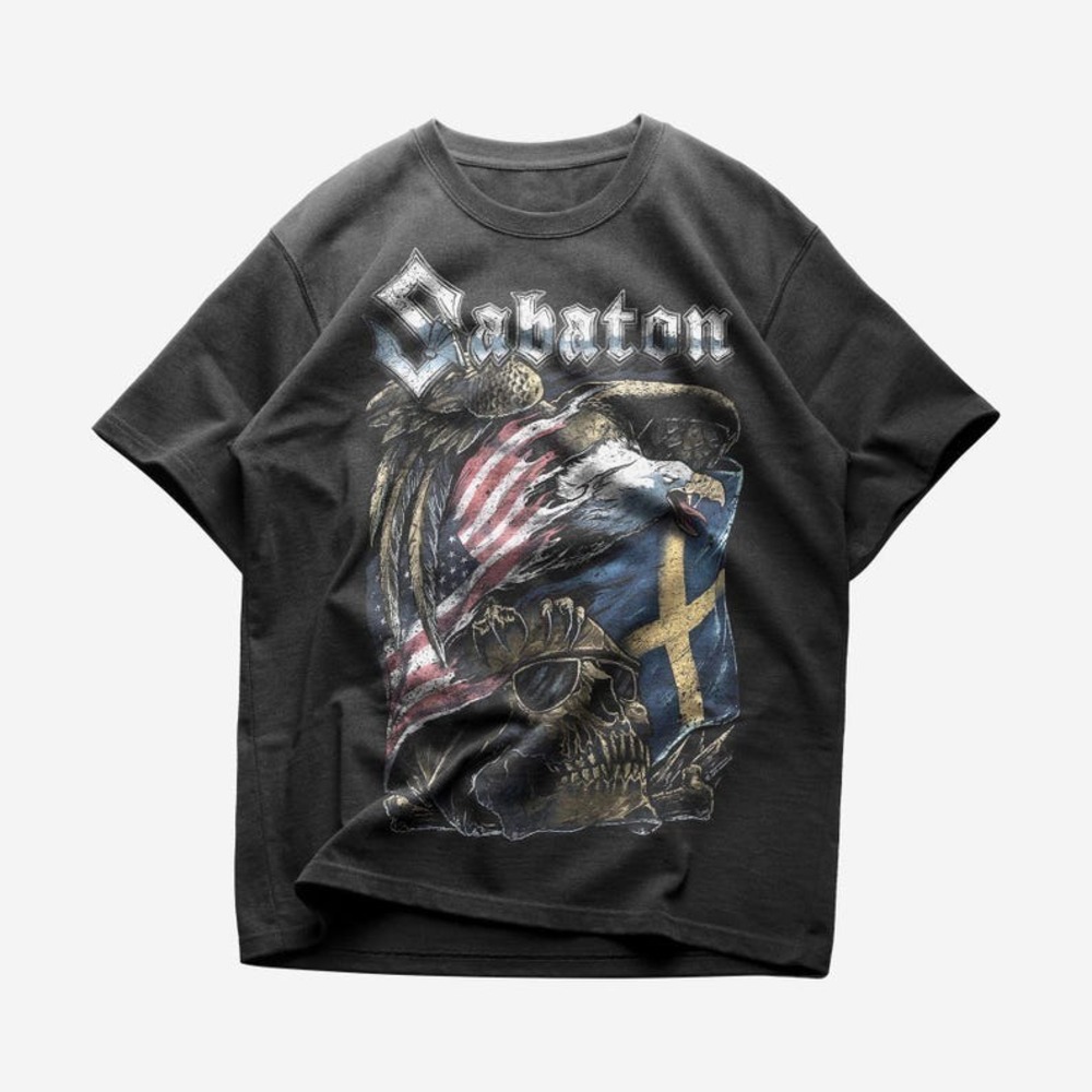 Sabaton T-shirt Metal Music Shirt Sabaton Unisex Cotton Tee